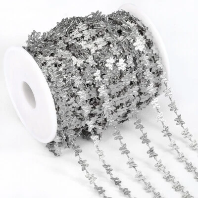 Edelstahl Schmetterlingskette DIY Halskette Pulloverkette Schmuck Zubehör - Bild 1 von 4