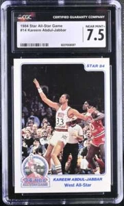1984 STAR ALL-STAR GAME #14 KAREEM ABDUL-JABBAR CGC 7.5 NEAR MINT+ LAKERS 4036 - Picture 1 of 2