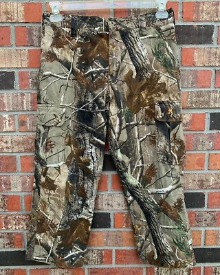 Browning Jr Boys Pants Six-Pocket Realtree AP HD Camo Hunting Cargo Pant SZ XL - Image 1 of 4