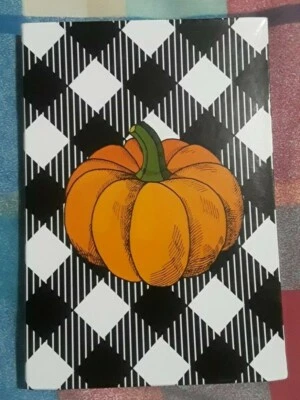 B & W Pumpkin Pocket Ruled Hardcover Notebook Journal [8.25 x 5.8] 90 Sheets - Image 1 of 3