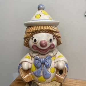 1969 Treasure Craft Keksdose Baby Clown Hergestellt in den USA Groß 12" Groß Vintage - Bild 1 von 12