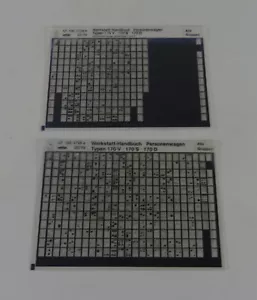 Microfiche Manuale Officina Mercedes Benz 170 V/170 S / 170 D W136 1937 - 1955 - Foto 1 di 1