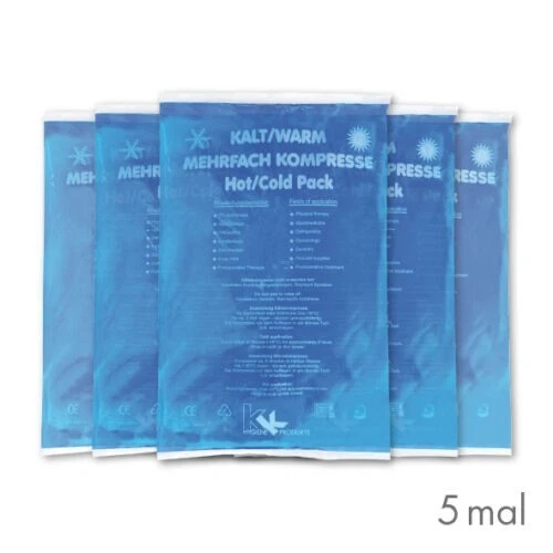 KK HYGIENE 5x KK Warm-Kalt Kompressen 16x26 cm Kühlkissen Kühlkompresse Eis Gelkompresse