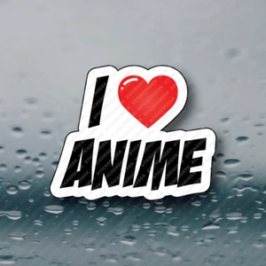 I LOVE HEART ANIME Laptop Tablet Hard Hat Notebook Tumbler Water Bottle Sticker - Picture 1 of 1