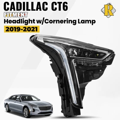 For 2019-2021 Cadillac CT6 Full LED Headlight With Cornering Lamp Passenger Side Foto 1 de 4