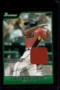 Howie Kendrick 2006 Bowman Futures Game Authentic Game-Worn Jersey FG31 Mint+ - Picture 1 of 2