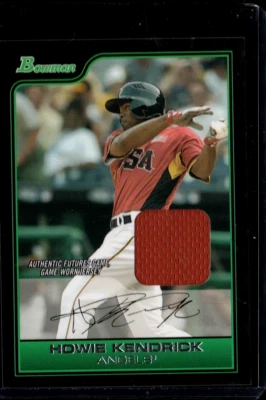 Howie Kendrick 2006 Bowman Futures Game Authentic Game-Worn Jersey FG31 Mint+ - Image 1 of 2