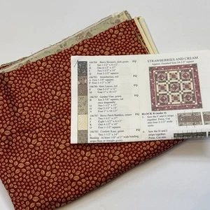 Connecting Threads Strawberries and Cream RJR Fabric Quilt Pattern Kit - Picture 1 of 9