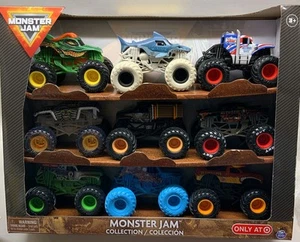 Monster Jam Monster Truck Diecast 9pk - 1:64 Scale Lumberjack Avenger Megalodon - Picture 1 of 6