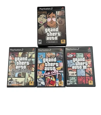 Grand Theft Auto: The Trilogy (PS2, 2006)  Complete Set Cases Manuals Working - Image 1 of 4