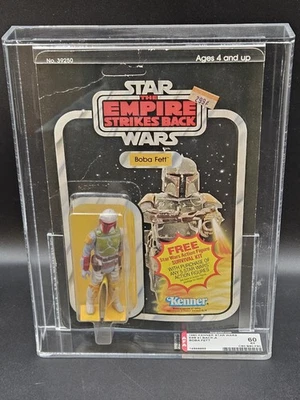 Star Wars 1980 Vintage Kenner ESB 41 Back A Boba Fett  AFA 60 / SHIPS FREE  - image 1 of 4