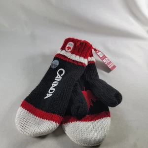 HBC Hudsons Bay CANADA Olympics Knit RED MITTENS ~ Large/XL Size ~ NWT - Picture 1 of 8