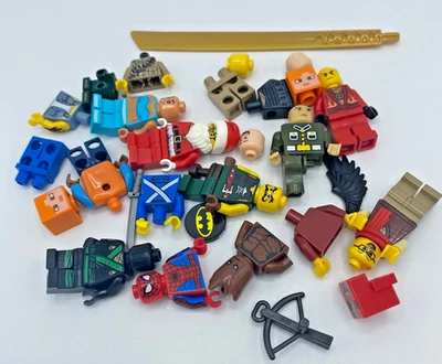 Lego & Bloc minifiguras surtido, piezas y piezas mixtas, Santa, DC y arma Foto 1 de 4