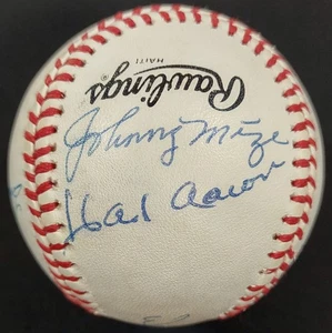 Hank Aaron Willie Stargell McCovey Harmon Killebrew +2 Signed Baseball JSA LOA - Picture 1 of 7