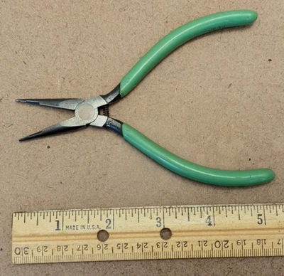 Uncommon 5" Vintage Diamaloy USA Made #14 Specialty Needle Nose Crimper Pliers - Image 1 of 4