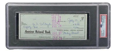 Stan Musial St. Louis Cardinals Signed  Bank Check PSA/DNA 85025590 - Image 1 of 4