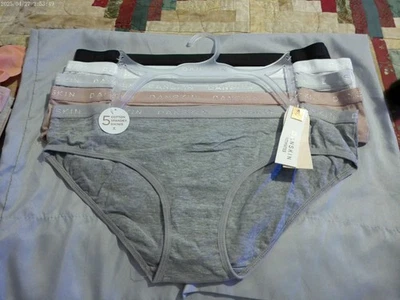5 pares de bragas de bikini Danskin negras/marrones/blancas/grises claros *NUEVAS* L 7 Foto 1 de 2
