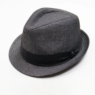 Sombrero Stetson Para Hombre Grande Gris Espiga Fedora Banda Negra Estilo Clásico Foto 1 de 4