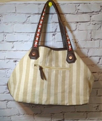 Bolso de hombro grande Big Buddha de tela y cuero sintético Foto 1 de 4