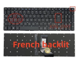 French Backlight Laptop Keyboard for Acer VX5-793 VX5-591G G3-572 G3-573 VN7-593 - Picture 1 of 3