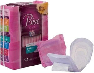 Poise Ultra Thin Pads - 24 in Pack - Absorbancy #3 - Long Length - Picture 1 of 1