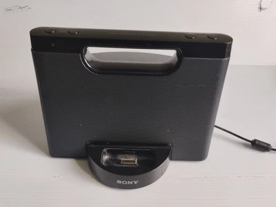 Sistema de acoplamiento de audio personal Sony RDP-M5iP iPod iPhone probado altavoz negro Foto 1 de 4