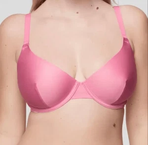 Cuup 34E The Plunge BH Dessous Satin hellrosa - Bild 1 von 6
