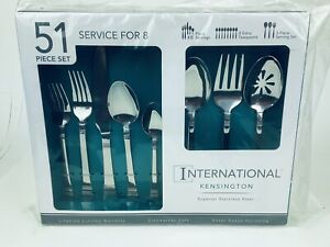 International Silver Kensington 51-Piece Stainless Steel Flatware Set
