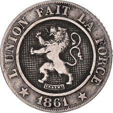 [#1040826] Coin, Belgium, Leopold I, 10 Centimes, 1861, EF, Copper-nickel, KM:22
