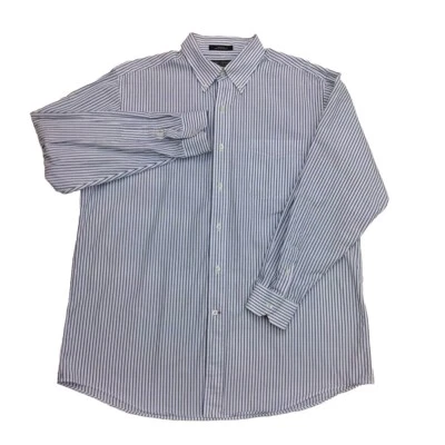 DANIEL CREMIEUX Para Hombres 17 34 Azul Rayas Staney Vestido Informal Camisa Con Botones Foto 1 de 4