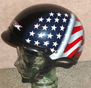 Unisex FREEDOM American Flag motorcycle half helmet , size small , FX-3II - Bild 1 von 5