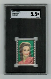 SGC 5.5 LINDA DARNELL 1949 Italian Card HIGHEST EVER GRADED by PSA or SGC - Picture 1 of 2