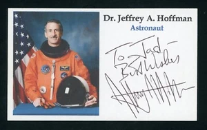 Scheda indice 3x5 firmata Jeffrey Hoffman NASA Space Shuttle astronauta E28000 - Foto 1 di 1