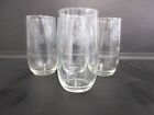 PRINCESS HOUSE Heritage 11 Oz Flat Tumblers Crystal Etched glasses 4 weighted