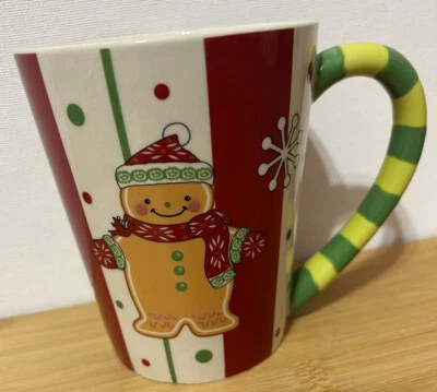 TEMPTATIONS Gingerbread Man Whimsical Christmas Coffee Mug 14oz. NEW - Image 1 of 4