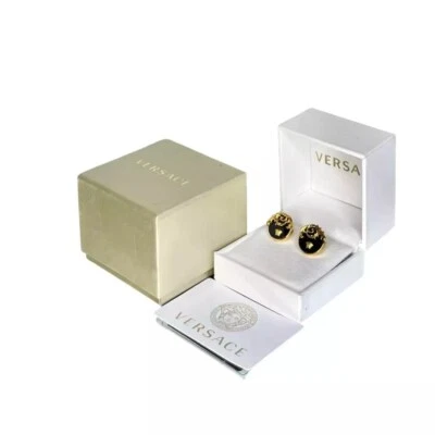 Versace Gold Plated Baroque Medusa Cuff Links - Изображение 1 из 4
