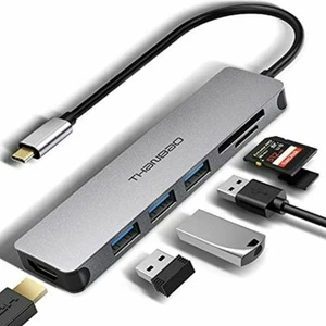 Adaptador multipuerto concentrador USB C Thanbao 7 en 1 aluminio con 4K HDMI - Imagen 1 de 8