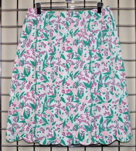 Lilly Pulitzer Skirt VTG The Lilly Size 10 S/M 60s Floral Cotton Scalloped Hem - Picture 1 of 13