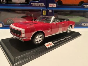1967 Chevy Camaro SS 396 Convertible Red 1/18 Scale Maisto Special Edition New - Picture 1 of 5