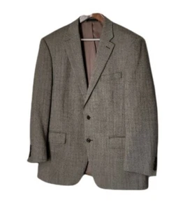 Lauren Ralph Lauren Men's Black Wool Herringbone Blazer Sport Coat Jacket 44R - Picture 1 of 7