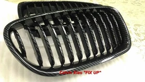 MIT CARBON LOOK FRONT KIDNEY GRILLE BMW F10 5 SERIES 2010-NOW - Picture 1 of 5