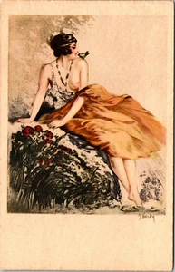 ARTIST SIGNED ILLUSTRATION BY HARDY - BIRDS & BEAUTIFUL ON SHOULDER - POSTCARD - Picture 1 of 2