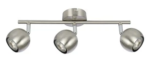 3 Way Ceiling Spot Bar Light LED GU10 Bulbs Adjustable Lamp Kitchen Fitting - Picture 1 of 11