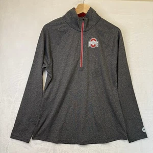 Ohio State Buckeyes Pullover 1/4 Zip Women's Jacket Size Large, Color Gray - Picture 1 of 10