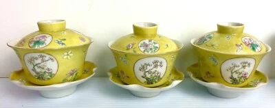 4-дюймовая китайская чайная чашка/чаша 1915 года с маркировкой Hongxian периода Республики - Изображение 1 из 4