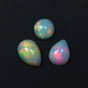 Cabujón de ópalo etíope 3,40 quilates forma mixta Welo ópalo de fuego lote piedra suelta lisa - Imagen 1 de 4