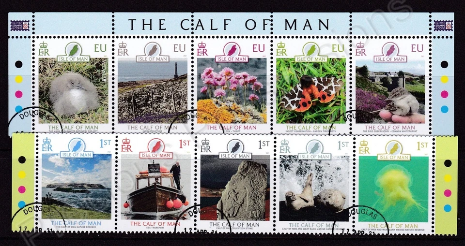 SG 2639-2658 ISLE OF MAN USED CTO STAMP SET 2021 CALF OF MAN ORDINARY GUM - Image 1 of 1