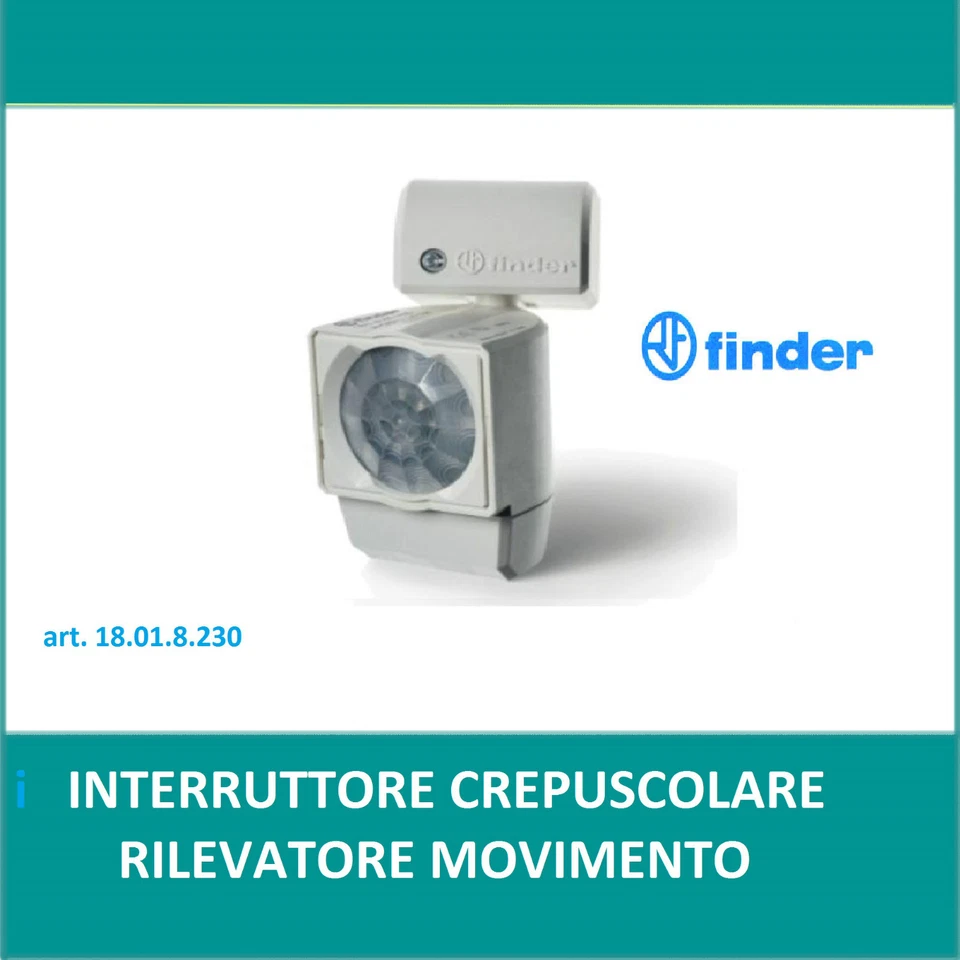 Finder Rilevatore di Presenza da interno ad Infrarossi 18018230 montaggio parete - Immagine 1 di 1