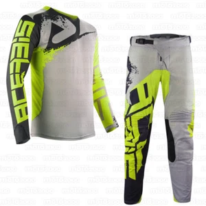 COMPLETO MAGLIA PANTALONI AEROTUNED ACERBIS OFF ROAD MOTO GRIGIO GIALLO UOMO - Foto 1 di 7