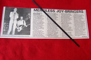 JOY DIVISION BAND ON THE WALL MANCHESTER 1978 ORIGINAL VINTAGE GIG CLIPPING - Picture 1 of 1